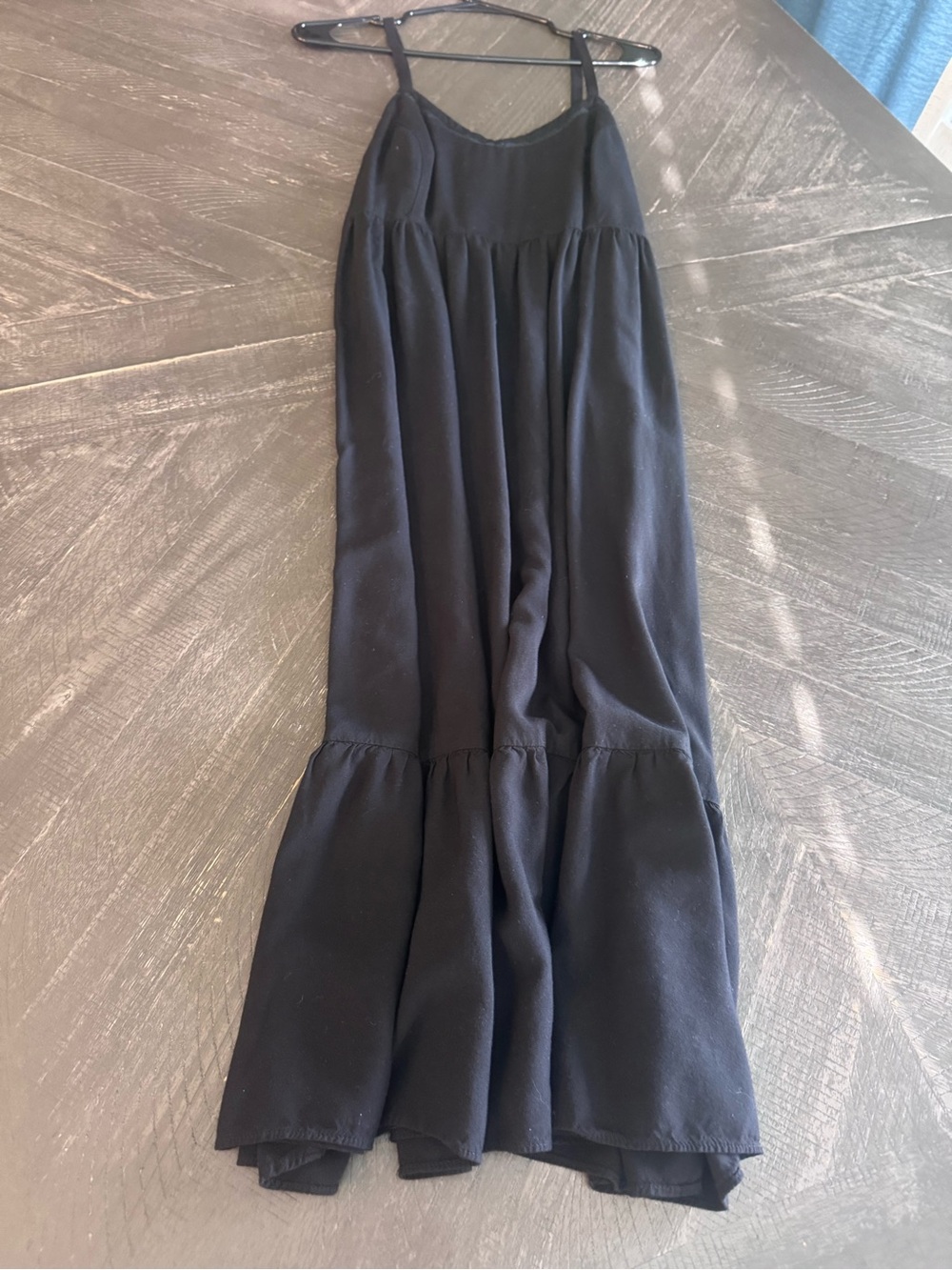 Old Navy Black Maxi Slip Dress with Thin Straps